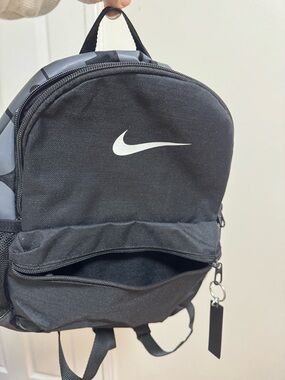 Nike Black Mini Backpack with White Swoosh Accent